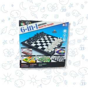6-in-1 board game set